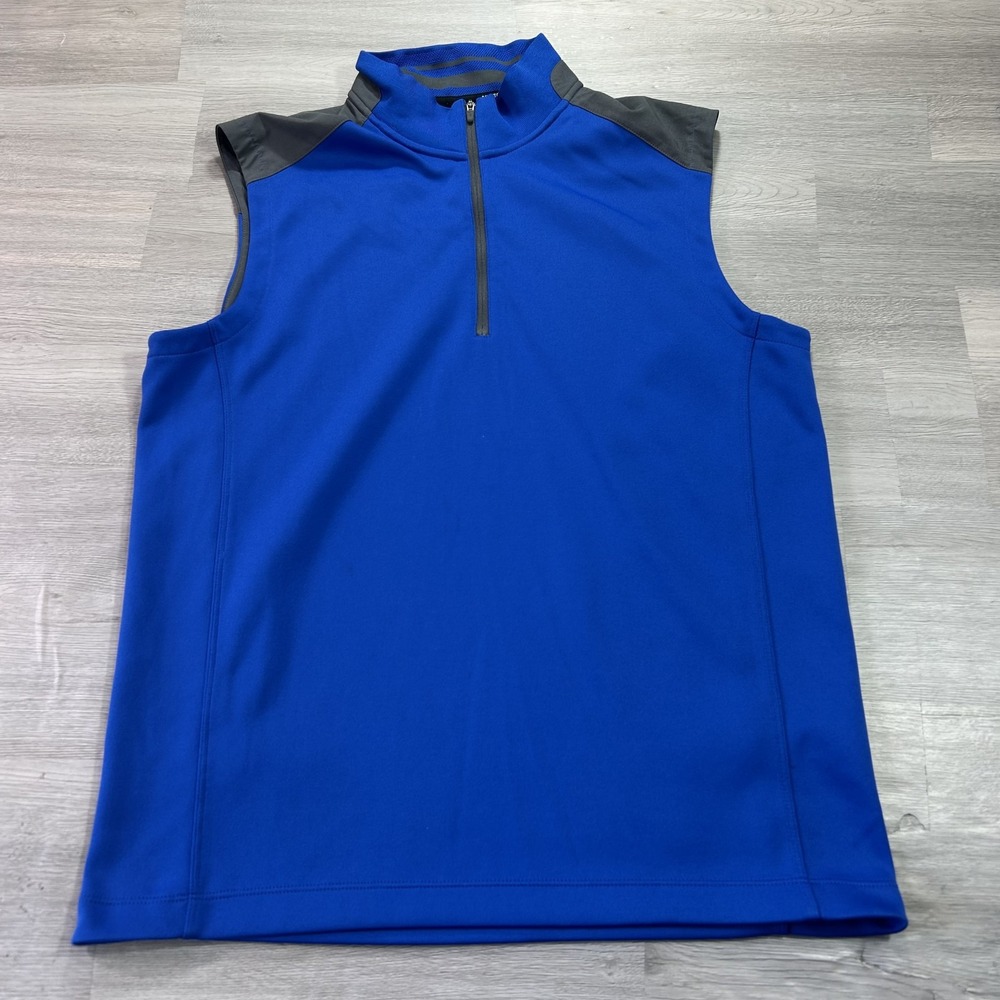 Nike Golf Vest Mens Medium Blue Dri-FIT 1/4 Zip Windbreaker Tour Performance